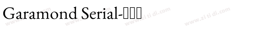 Garamond Serial字体转换